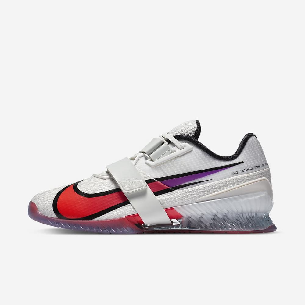 Chaussure Haltérophilie Nike Romaleos 4 SE Argent 7253-061 Pale Ivory/Flash Crimson/Spruce Aura/Hyper Violet Homme | KNR-69742231